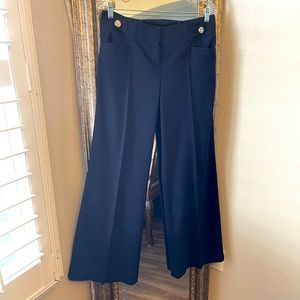 Woman’s navy blue wide leg pants